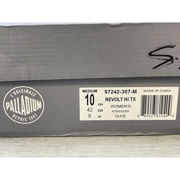 Palladium Revolt Hi TX 97242-307-M Women 10 Brown CottonCanvas Ankle Combat Boot - Picture 12 of 12